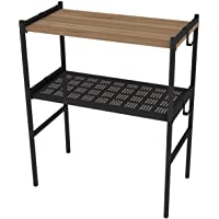 LEVIRA – Zapatero- Soporte para Plantas- Melia - 60 x 73 - Negro y Nogal Tróia